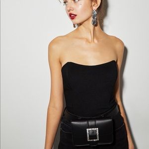 Strapless corset-style ottoman bodysuit